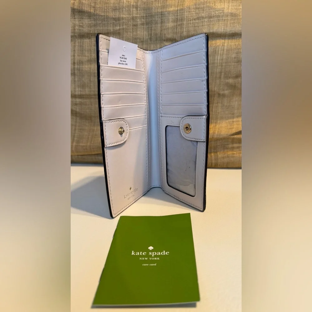 kate spade Cream and Black Leather Continental Wallet - Picture 3 of 3